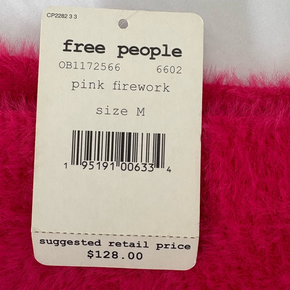 Free People Star Sign Sweater | Pink Firework | Size M | NWT - Picture 10 of 11
